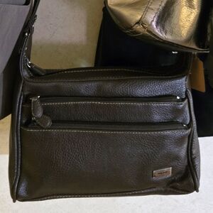 KOLTOV BROWN LEATHER CROSSBODY BAG